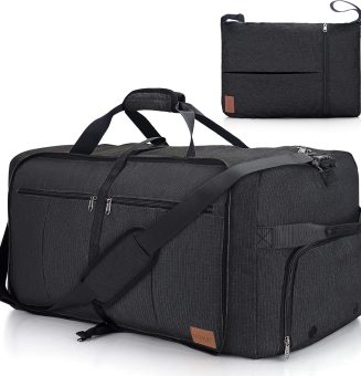 120L Foldable Collapsible Waterproof Travel Duffel Bag for Men and Women with Shoe Compartment